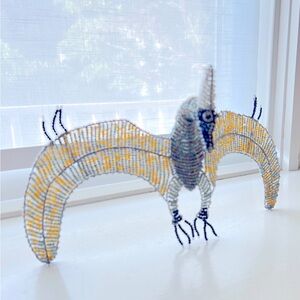 BEADWORX Pterodactyl Jurassic Dinosaur Model Figure Hand Crafted Beaded